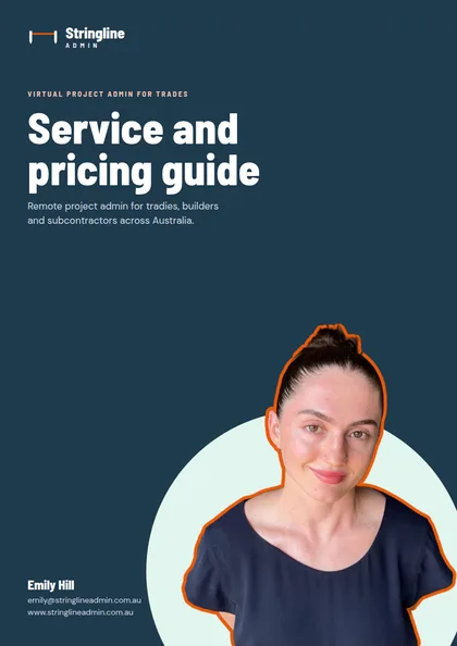 Cover of the Stringline Admin service and pricing guide